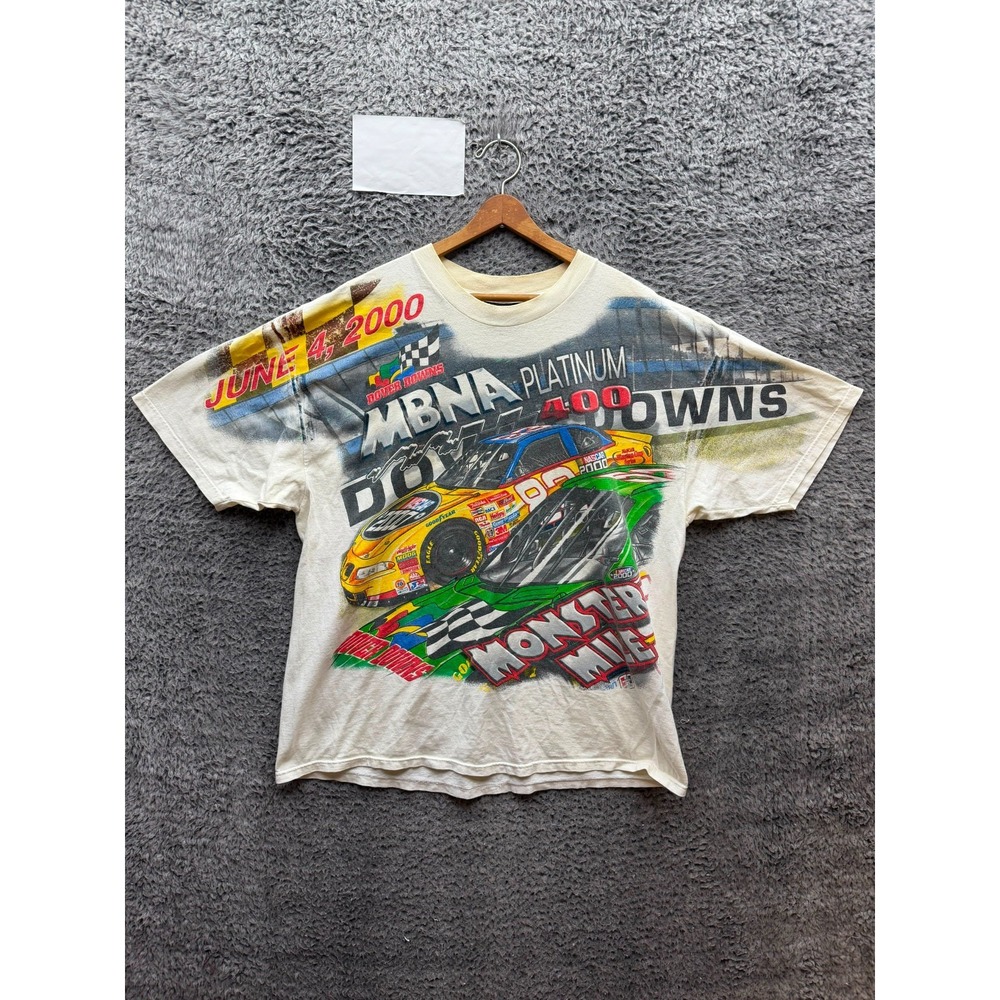 Vintage AOP Nascar 2000 MBNA Platinum 400 Monster Mile Dover Downs T-Shirt XL